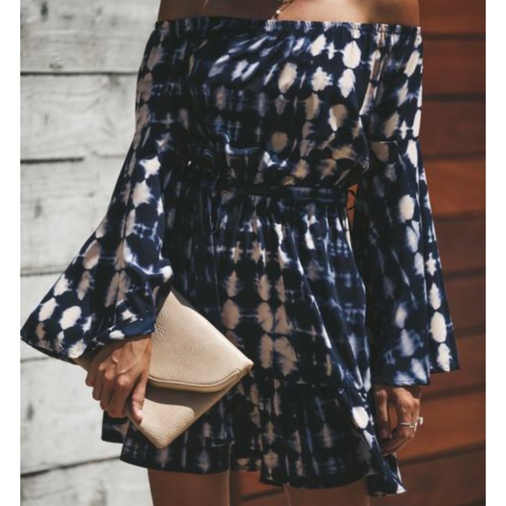 NEW- Vici off the shoulder pocketed dress